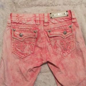 Rock Revival red/ salmon pink washed Jeans